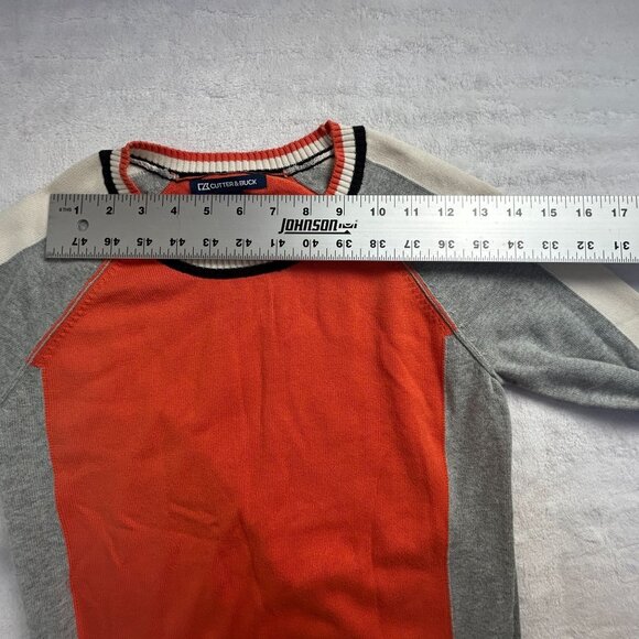 Cutter & Buck Womens Stride Colorblock Sweater XS College Orange Pullover New - Picture 5 of 7